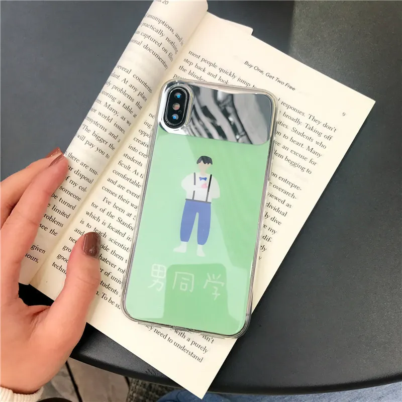 University Style COUPLE'S Mirror Case Iphonexs MAX Phone Case iPhone 8/7plus Applicable Shatter-resistant XR6 New