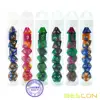 Bescon Mini Two Tone Polyhedral RPG Dice Set 10MM, Small Dice Set D4-D20 in Tube, 7pcs set 2