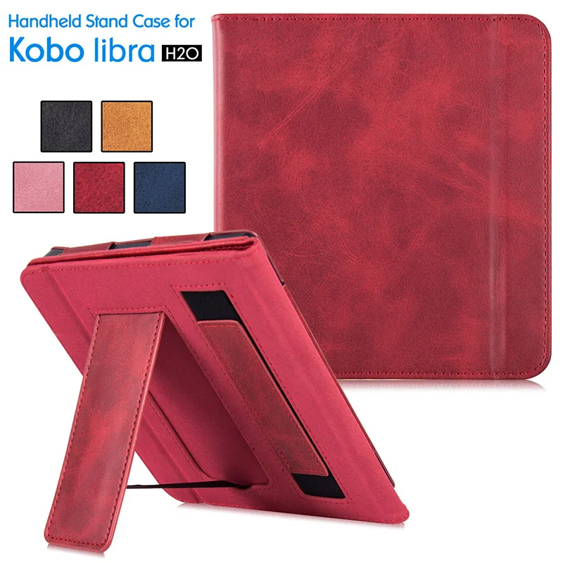 Смарт-чехол для всех новых электронных книг Kobo Libra H2O "-Портативная подставка премиум класса из искусственной кожи с функцией автоматического сна/пробуждения