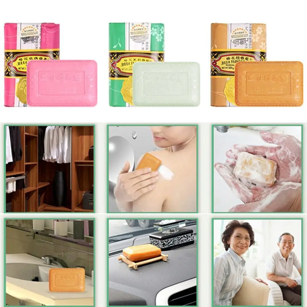 Cleaning Soap Sandalwood Bee Jasmine Oil-control Acne Made Bacteriostatic Remove Bath Hand Mites H2X4 | Красота и здоровье