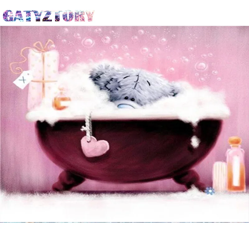 

GATYZTORY Full Square/Round Drill 5D DIY Diamond Painting "Cartoon bear" Embroidery Cross Stitch 5D Home Decor Gift