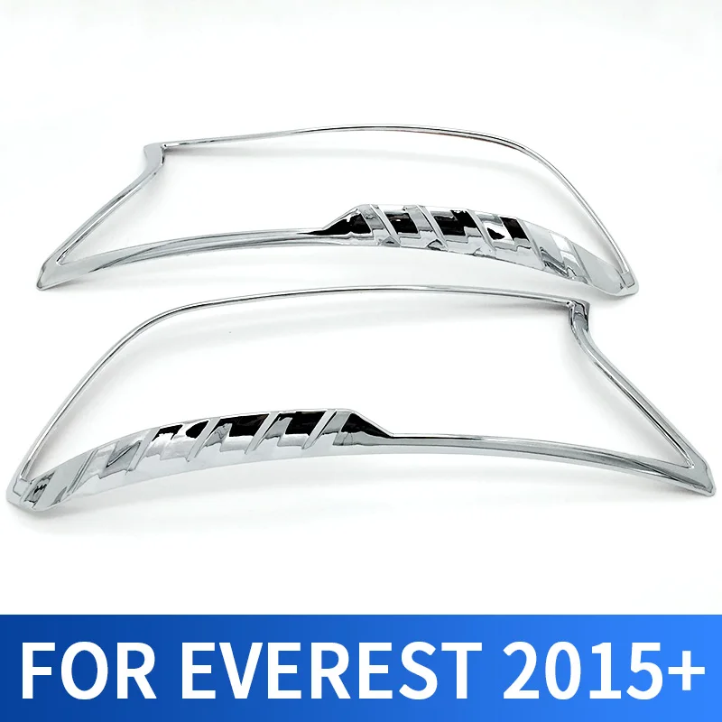 Подходит для Ford Everest ABS хром фары крышка лампы отделка задний свет крышка для- Ford Everest Everest каркасы фонарей - Цвет: HEADLIGHT COVER