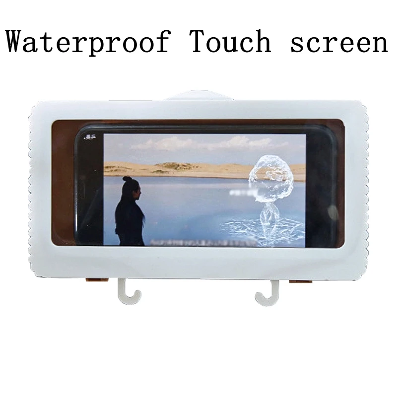 Waterproof Shower Phone Holder Case Box Wall Mounted All Covered Mobile