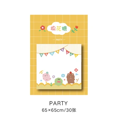 30 Pages Kawaii Rainbow Bear Rabbit Memo Pad Paper Sticky Notes Cute Notepad Korean Stationery School Office Supply Kids Gift - Цвет: B