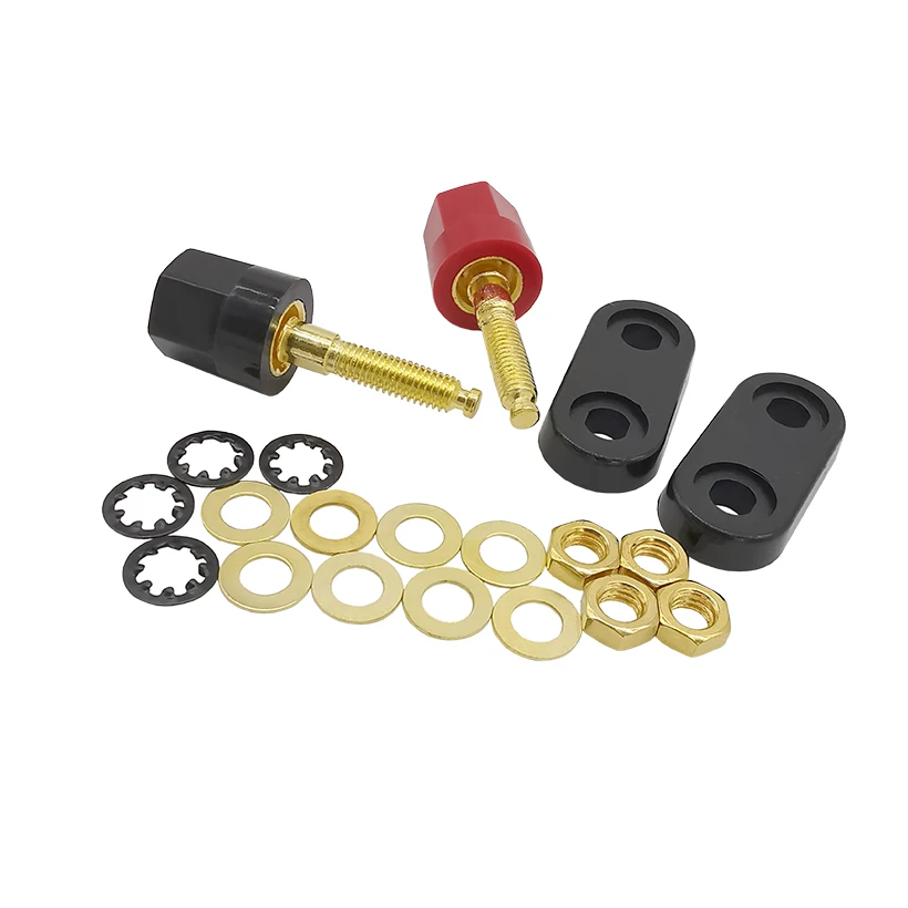 Позолоченный штекер бананового динамика 1 шт. терминал двойная Клемма