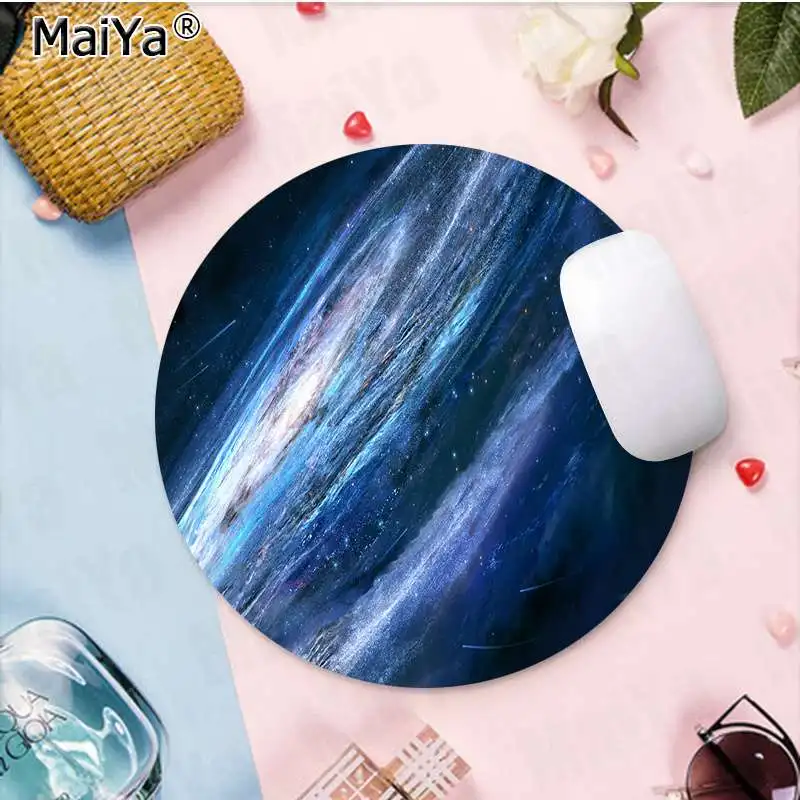 MaiYa Galaxy Круглый Коврик для мыши PC компьютерный коврик компьютерный стол коврик для игр - Цвет: 20x20cm