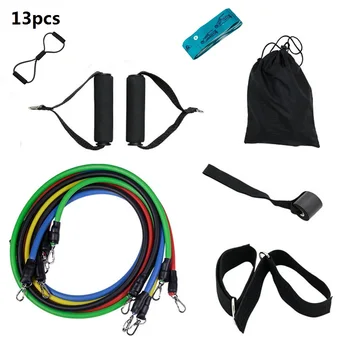 

13Pcs Resistance Bands Set Yoga Exercise Fitness Band Rubber Loop Tube Bands Home Gym Fitness Exercise Pilates Yoga Brick