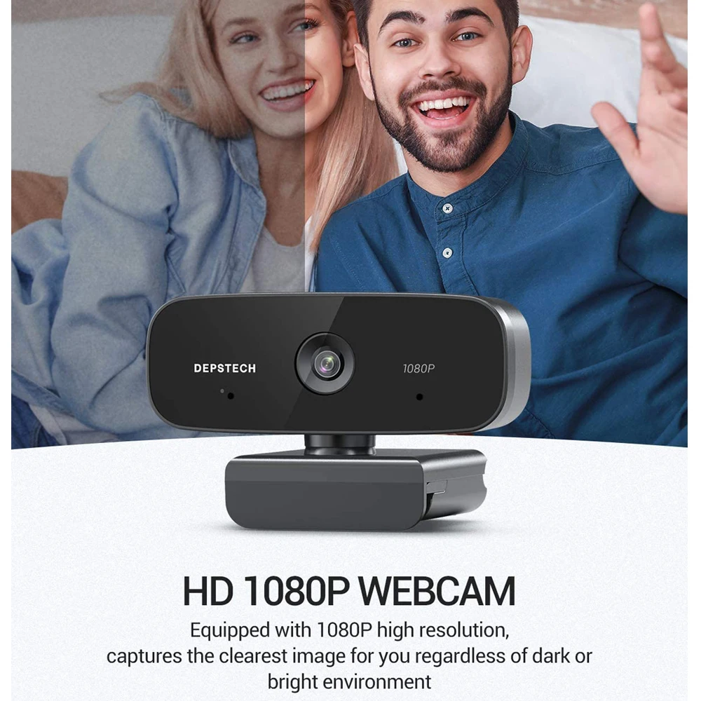 Веб камера DEPSTECH D06 1080P HD с микрофоном USB|Веб-камеры| |
