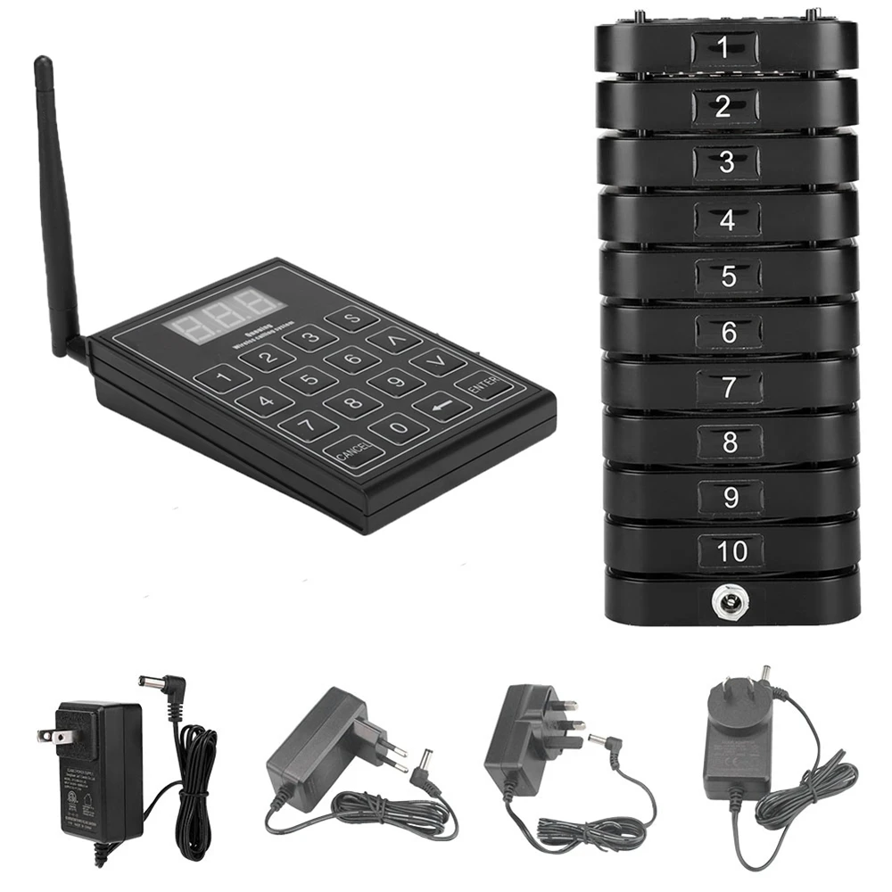 Restaurant Pagers, Max 999 Nursery Pager,10,20,30 Waiting Buzzers for Church,Clinic,Food Truck,Hospital,Transport AU UK US EU