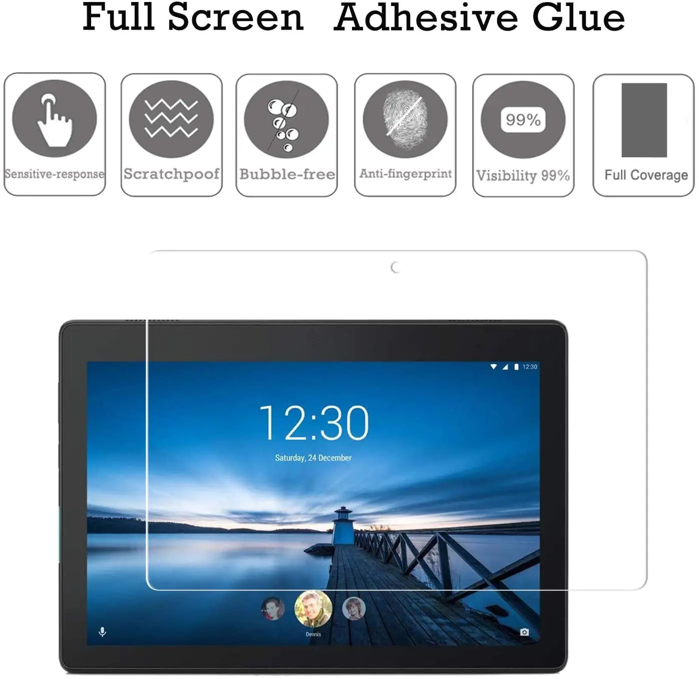 

Tablet Tempered Glass Screen Protector Cover for Lenovo TAB E10 TB-X104F 10.1 Inch Tablet HD Eye Protection Tempered Film
