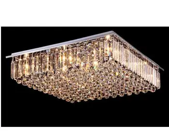 

2020 NEW Modern luxury crystal living room lamp Nordic simple bedroom rectangular ceiling creative warm restaurant LED lights