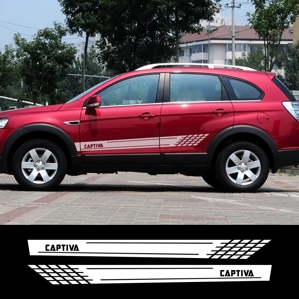 2 шт. для Chevrolet Captiva автомобильный боковой двери талии наклейки линией гоночный