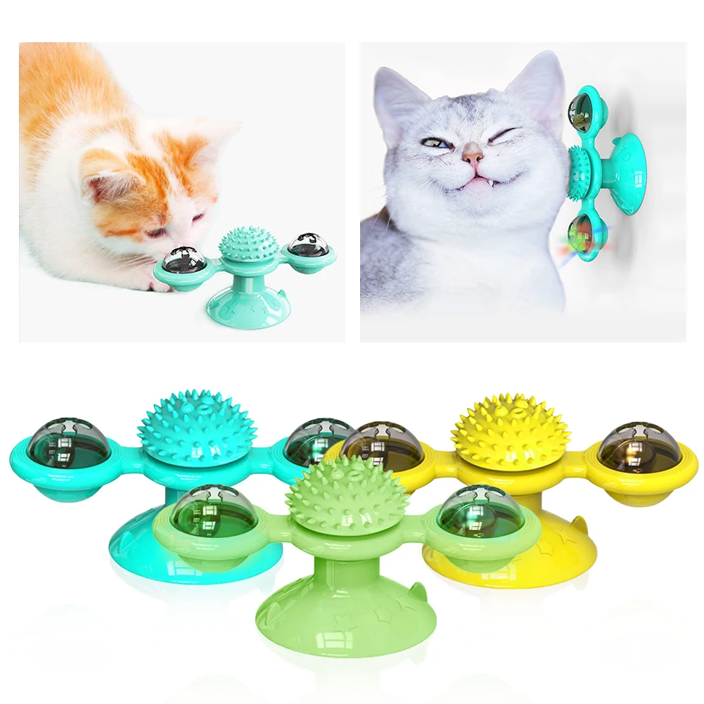 

Pet Cat Toy Dog Interactive Carousel Pet Rubbing Device Glow Rotation Funny Cat Supplies Dogs Teeth Ball Tooth Cleaning Supplies