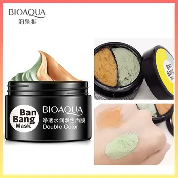 

BIOAQUA Ban Bang Double Color Face Mask Moisturizing Deep Cleaning Pore Acne Blackhead Face Skin care Beauty Mask
