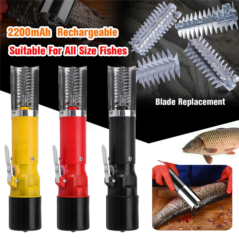 

110-220V 2200mAh Fish Scaler Scraper 120W Corded Electric Fish Scale Remover Scraper Cleaner Kit Fish Scaling