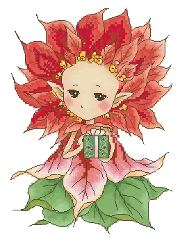 

GG Mouse avatar Counted Cross Stitch Kit Cross stitch RS cotton with cross stitch A Poinsettia Elf