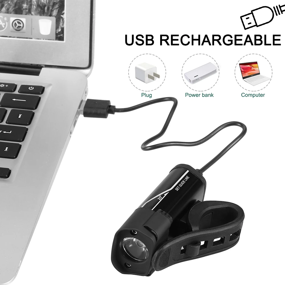 350 люмен велосипед светильник USB Перезаряжаемые велосипед светодиодный передний светильник руль флэш светильник велосипедов MTB дорожный Велоспорт велосипед головной светильник