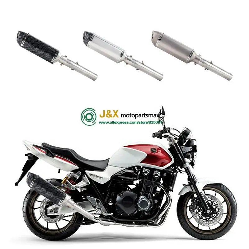 Мотоцикл полный системы глушитель Escape дБ убийца слипоны для Honda CB1300 CB 1300 среднего контакта трубы 2003 до 2013
