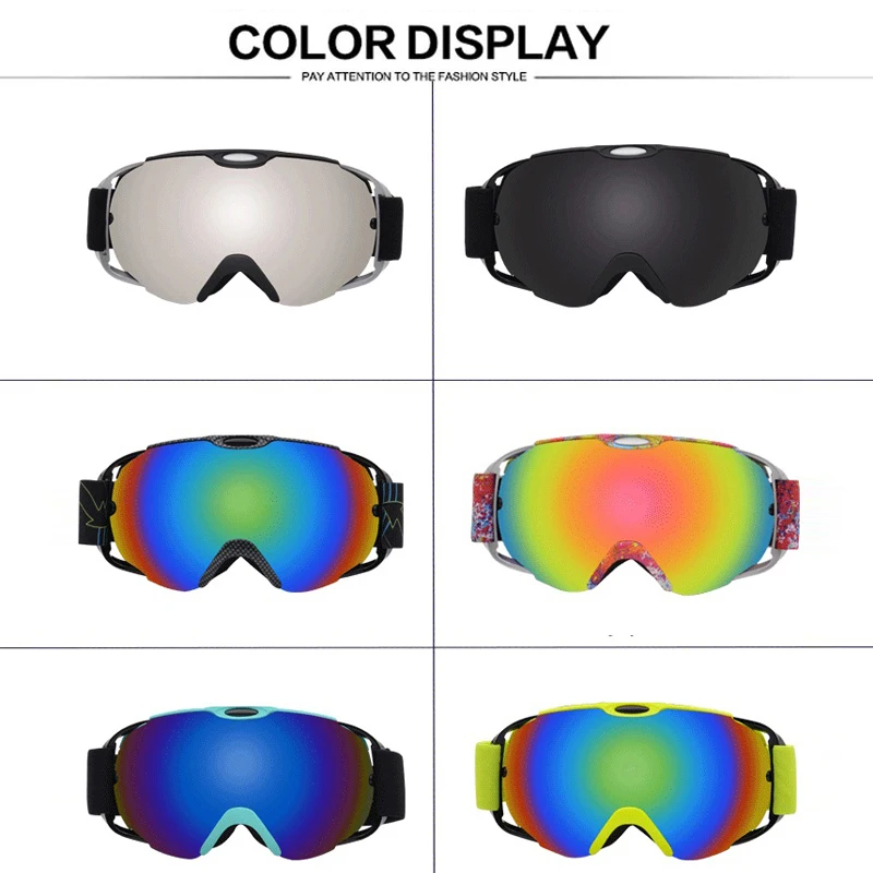 Анти-Туман Лыжные очки двухслойные анти-снег слепота анти-песок Лыжные Сноуборд очки