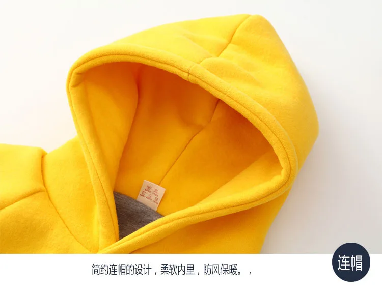 sweatshirt For Girls Children's Hoodies For Boys Red/Yellow/Green Pullover Thick Girls/Boys Sweater Kids Clothes DC125