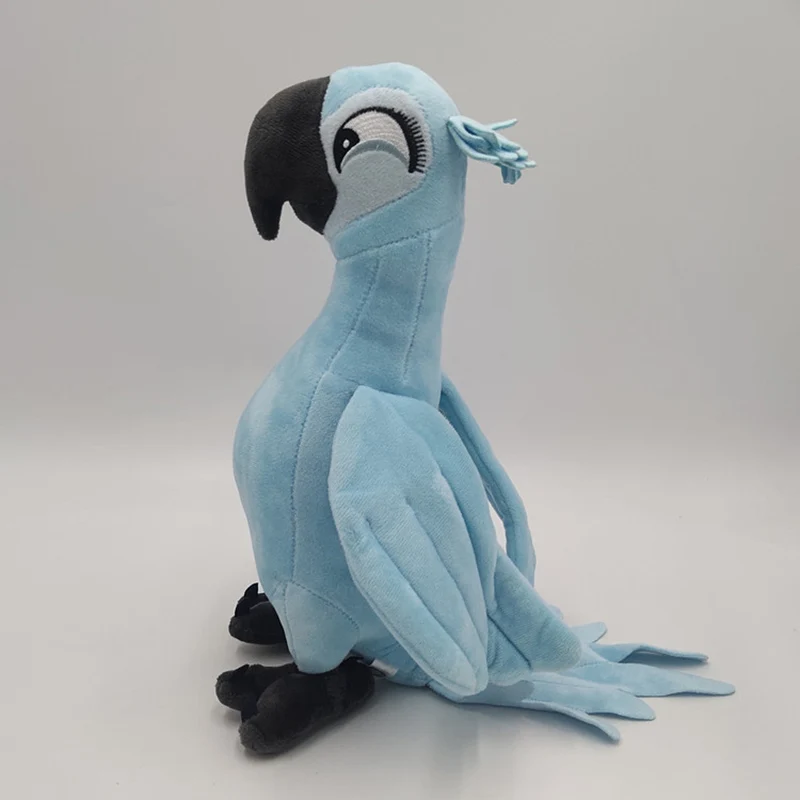2PCS BLU & JEWEL 30cm Rio Plush Toy Parrot Bird Stuffed Animal Doll for Kid Gift 