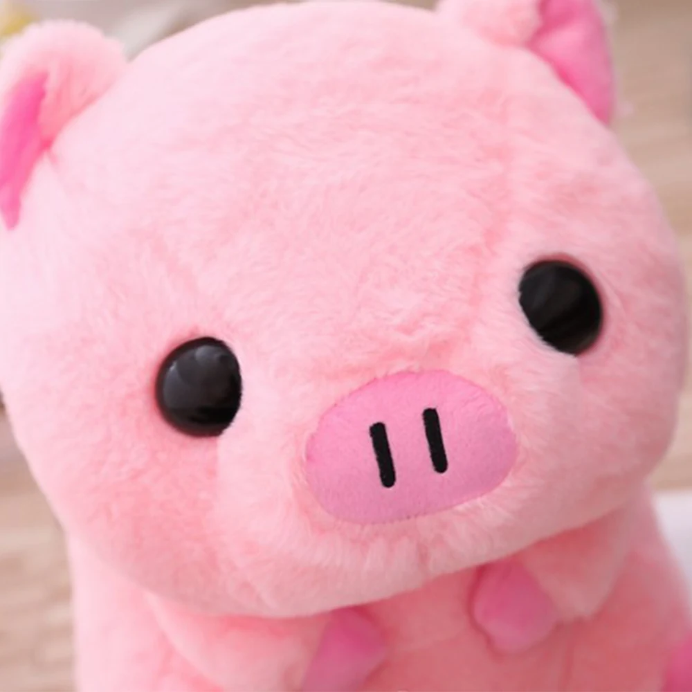 Розовый сидящий свинья большая голова Копилка Мягкая кукла Дети Huggable животное мягкая упаковка Детская плюшевая игрушка спящий компаньон Аппетитный плюш