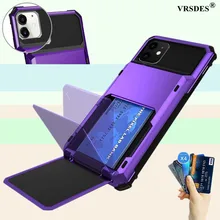 Dla iPhone 11 12 Pro Max Mini X XS XRCase z kartą portfela ukryta karta kredytowa pokrywa dla iPhone 11 12 Pro Max 12Pro 12 Mini etui