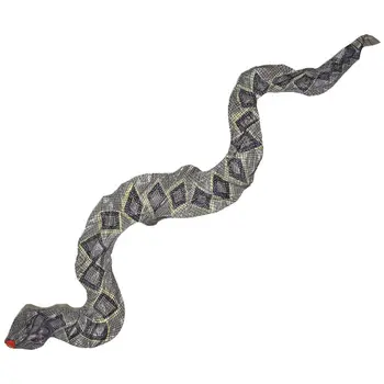 

41 Inches Funny Inflatable Blow Up PVC Snake Toy Party Favor Decoration w/ 3 Hanging Loops--Gray