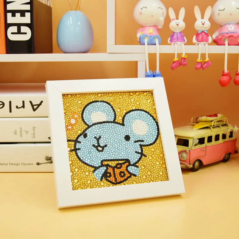 

1Set 12 Zodiac Home Decorative Drill Cartoon Pattern with Frame Intelligence Game Resin Diamond Painting DIY Handmade