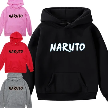 

NARUTO Velvet Hoodies Kids Boys Girls Clothing Cotton Long Sleeve Pullover Coat Children Christmas Gift Hooded Sportswear Tops