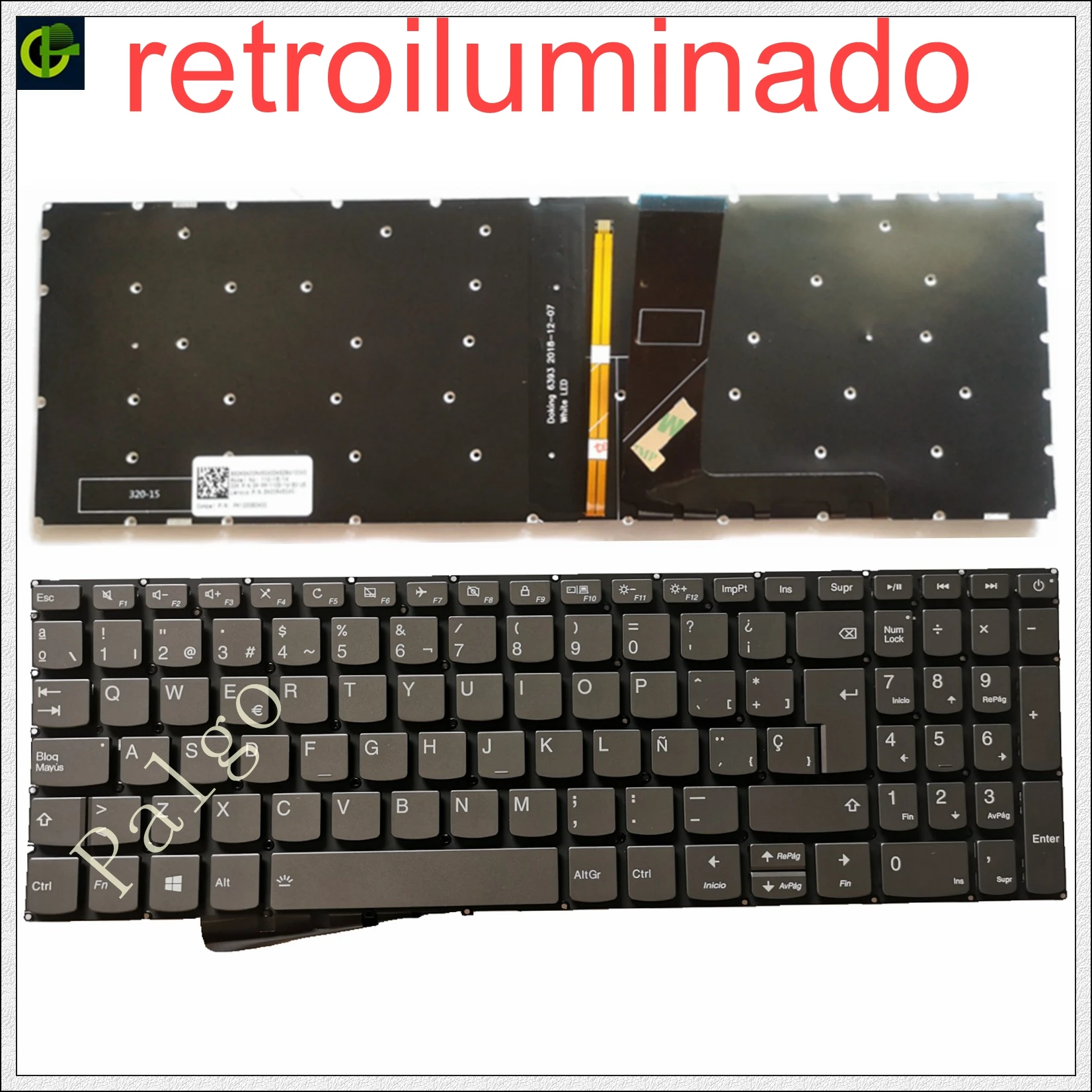 Клавиатура с испанской подсветкой для Lenovo IdeaPad 330-17 330-17AST 330-17ICH 330-17IKB light