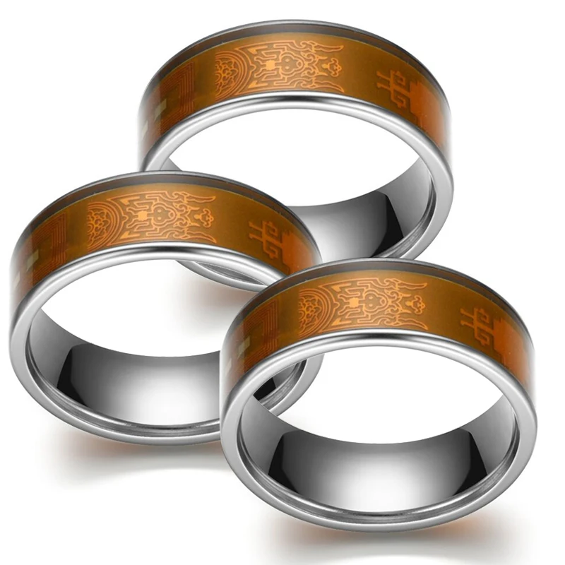 Anillo inteligente NFC, nueva tecnología, anillo de desgaste inteligente, compatible con todas las funciones de teléfonos inteligentes NFC, anillo inteligente para bloqueo de contraseña de huella dactilar