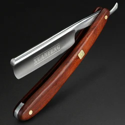XUAN FENG Zambian Bloodwood Folding Razor Hardened Steel High Hardness Sharp Straight Razor Men's Razor