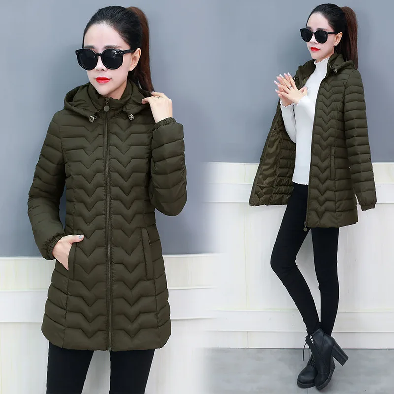 

Women Winter Black Long Hooded Coat Jacket Harajuku Streetwear 2019 Korean Fashion Parkas Clothing Windbreaker 5xl