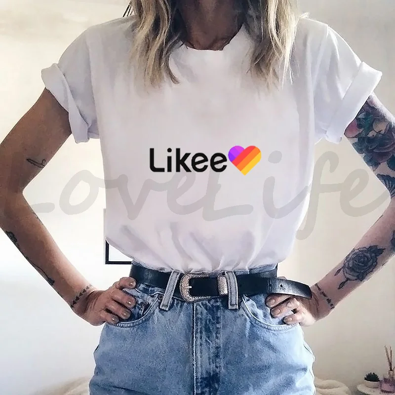 Fashion Likee T Shirt Kids Russia Style LIKEE Tees Oversized Streetwear Short Sleeve Women T Shirts for Boys Girls Children