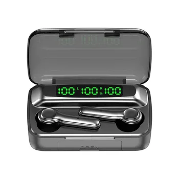 

Top sale TWS Bluetooth Headset Sports Wireless LED Display Ear Hook Running Earphones IPX7 Waterproof Erbuds with Microphones