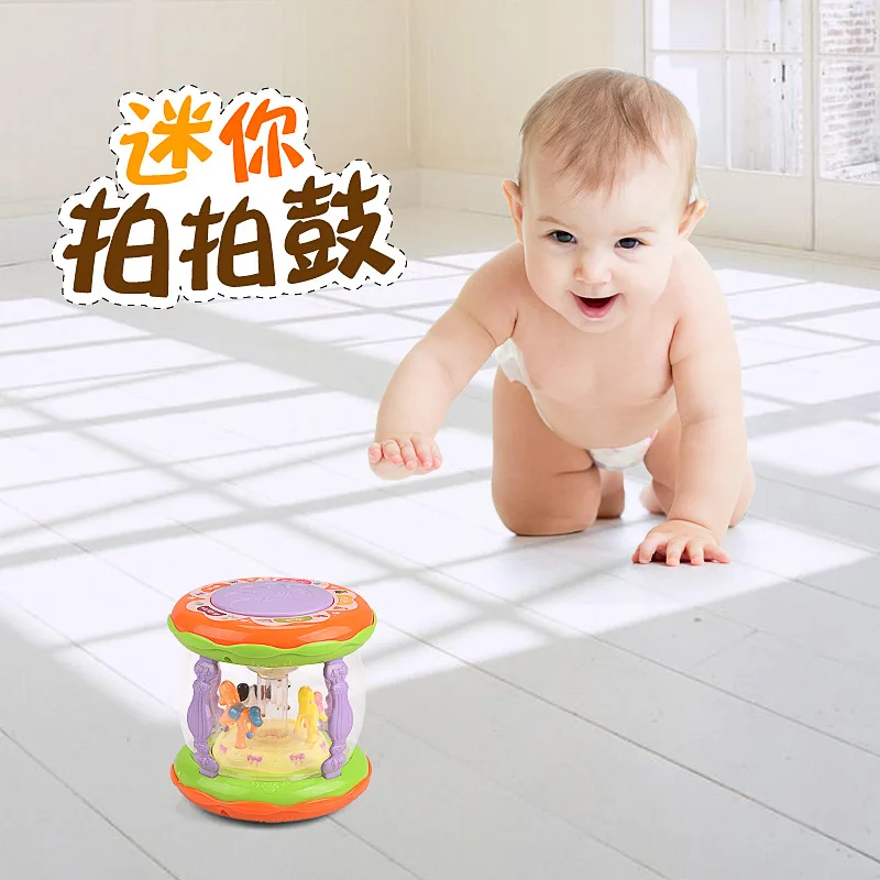 Dreamy Fun раннее образование, обучающий электронный барабан, детский музыкальный инструмент, Музыкальный барабан, игрушка для маленьких девочек и мальчиков, ручной барабан