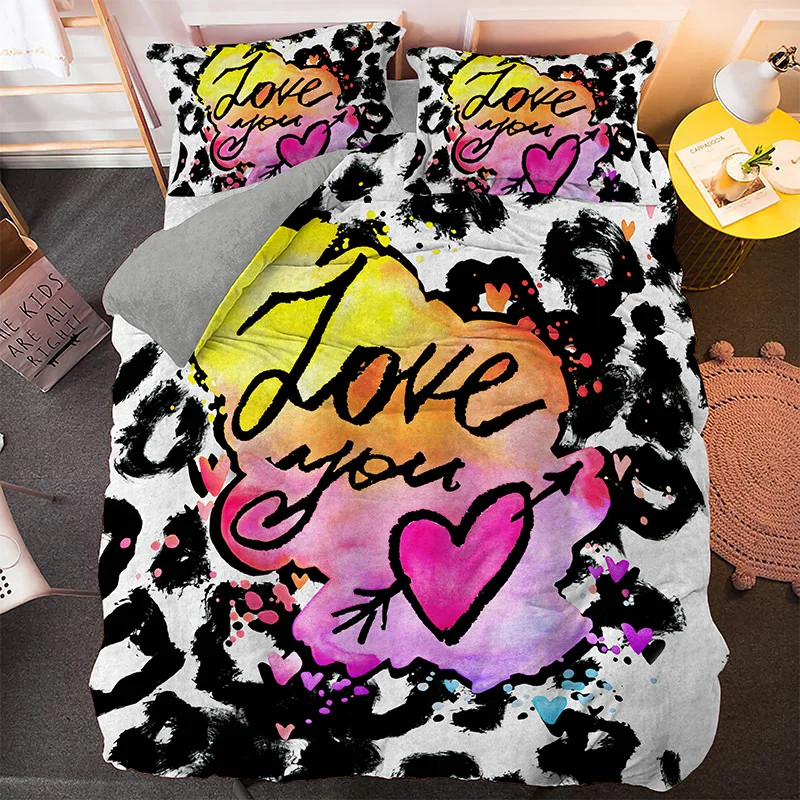 

Home Textile Bedding Sets Luxury Cartoon For Children Kids Duvet Cover Pillowcase Gift Single Queen King Size 2/3pcs