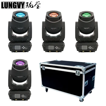 

Free Shipping 4pcs Lyre LED Moving Head Spot Beam Light LED Lyre with Flight Case for DJ Nightclub Party