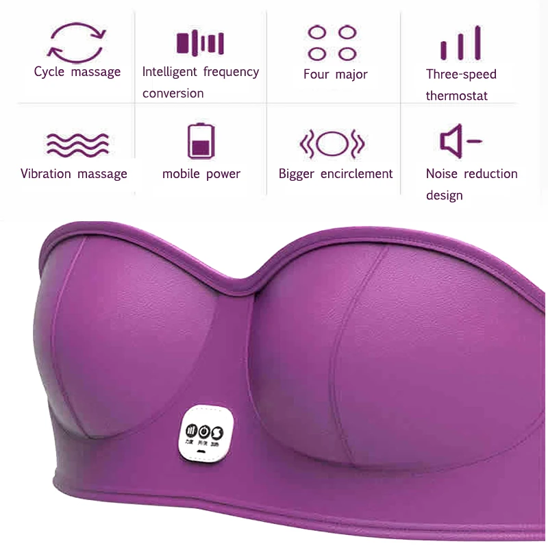 KEMOKO Breast Massage Bra Electronic Vibration Chest Massager Breast  Enhancement Instrument for Health Care Massage - AliExpress