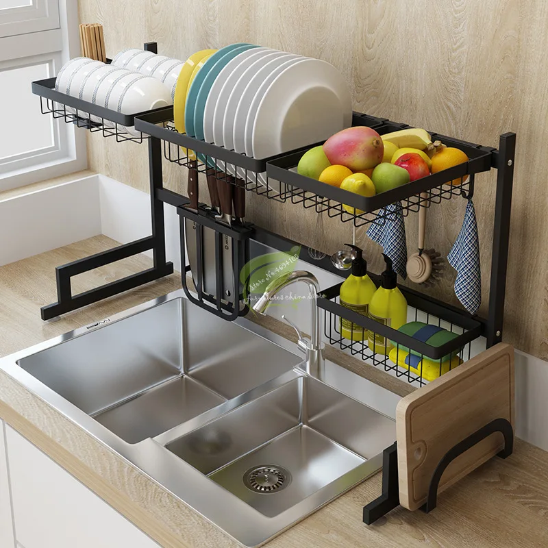  37%Multi Use Stainless Steel Dishes Rack Stready Sink Drain Rack Kitchen Oragnizer Rack Storage Rac - 4000234165643