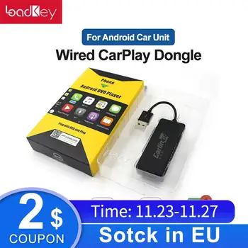 

Loadkey Smart link Wired Apple USB Car Play Dongle for Android Car Mini USB Carplay Stick with Android Auto Wired Plug and Play