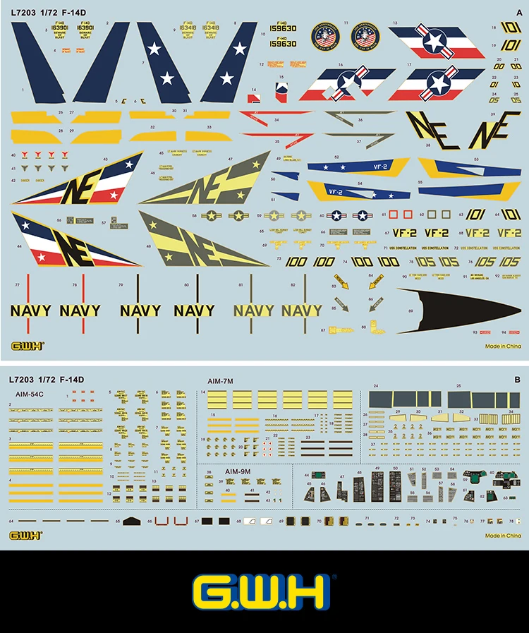 Great Wall Hobby L7203 1/72 США F-14D набор моделей Tomcat