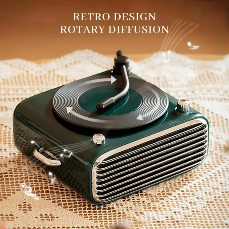 Retro Portable Wireless Speaker Bluetooth-compatible 5.0 Stereo Mini Protable Vinyl Record Music Player Surround Sound | Электроника