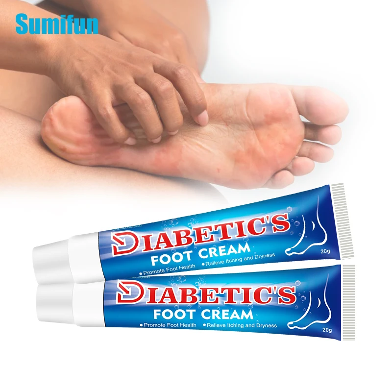 2pcs Sumifun Diabetes Diabetic Foot Treatment Cream Anti Inflammation Foot Ulceration Cream Itch Relief Moisturizing Skin Care