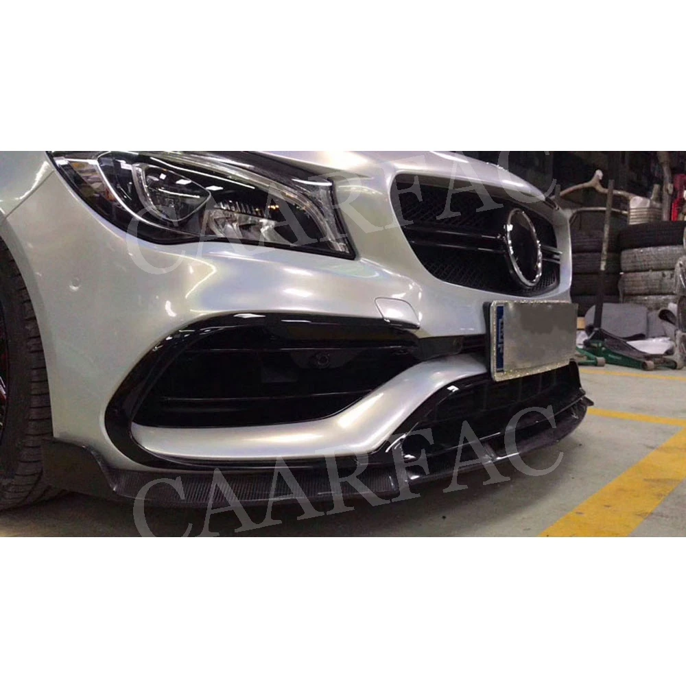 Для CLA Class автомобильный гоночный из углеродного волокна передний бампер спойлер для Mercedes Benz W117 CLA200 CLA250 CLA45 AMG- B стиль