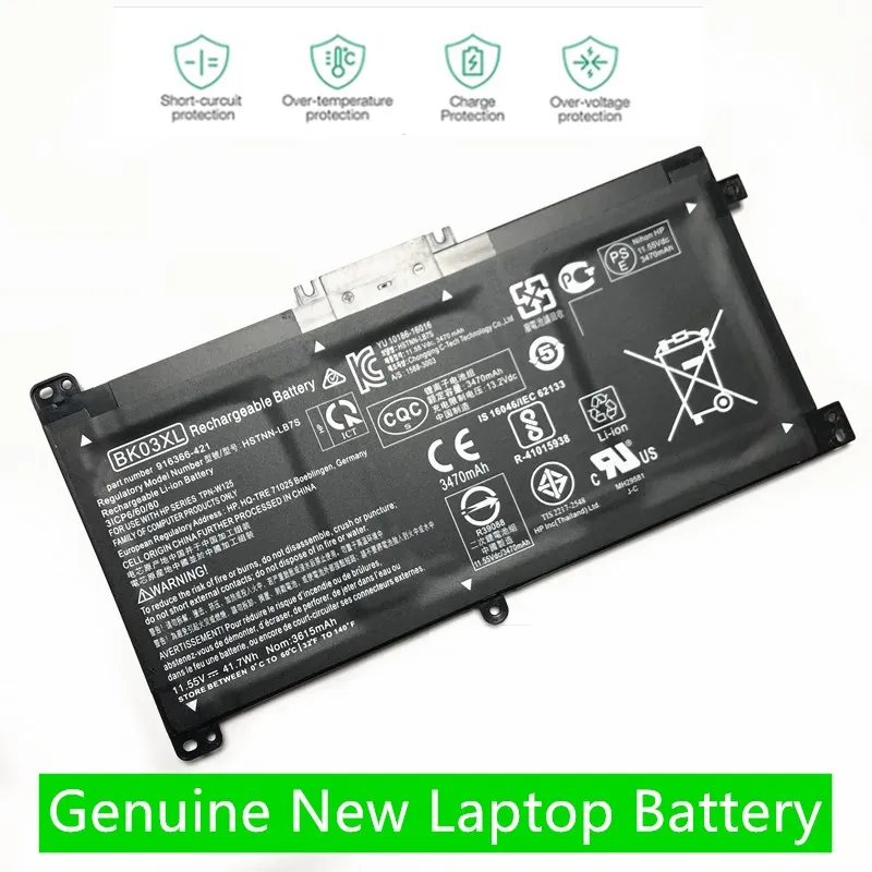 Onevan Bk03xl 916811855 916812955 Bateria hp Pavilion X360 Conversível 14m-ba0xx 14-ba000 14m-ba013dx 14m-ba011dx 14m-ba1xx