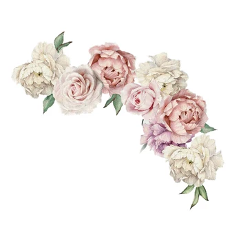 

1Pcs Peony Flowers Wall Sticker Art Nursery Decals Kids Room Home Decor Mural Gift