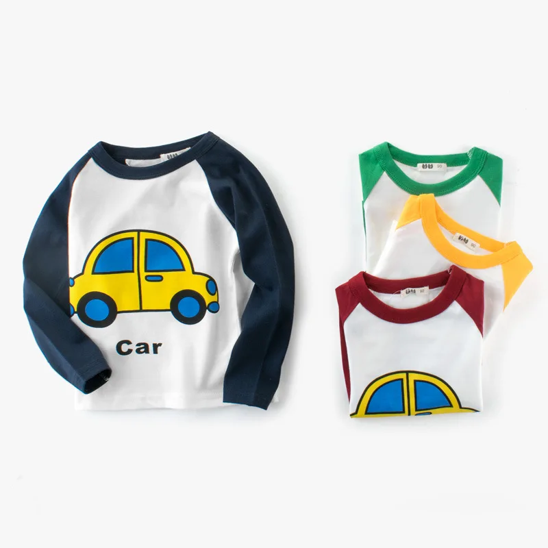 

Korean-style Childrenswear Autumn 2019 BOY'S Long-sleeved T-shirt Baby Base Shirt Cartoon Children T-shirt Tops INS
