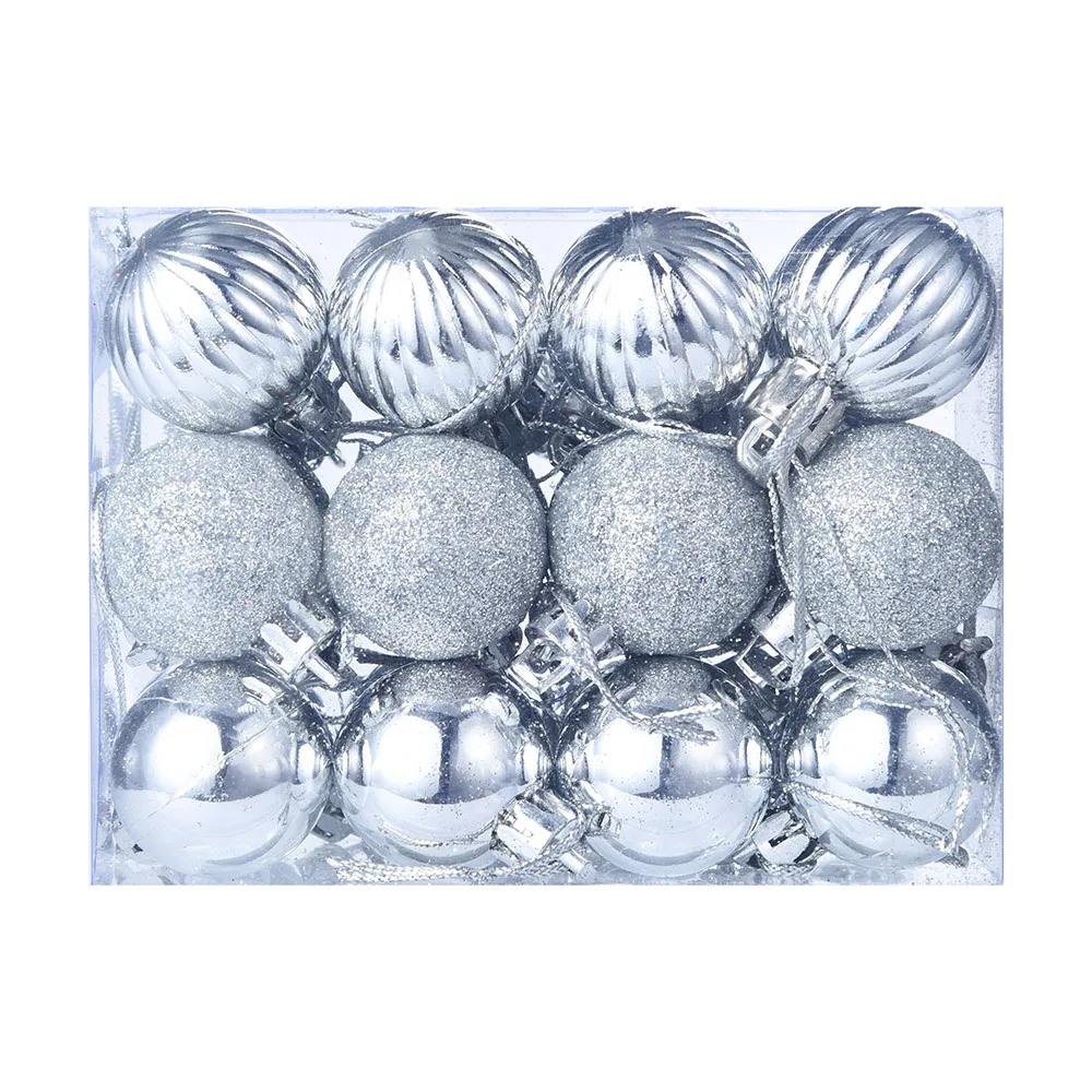 24 шт./лот, 30 мм, Рождественские елочные шары, вечерние украшения, Висячие Подвески, рождественские украшения для дома, подарок# BL5